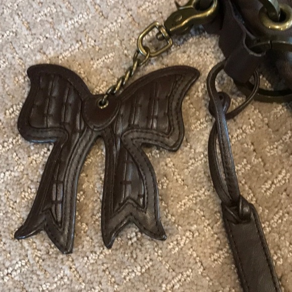 Isabella Fiore Woven and Laced Medium Hobo Bag Brown Leather w/Dust Bag EUC - Picture 2 of 4